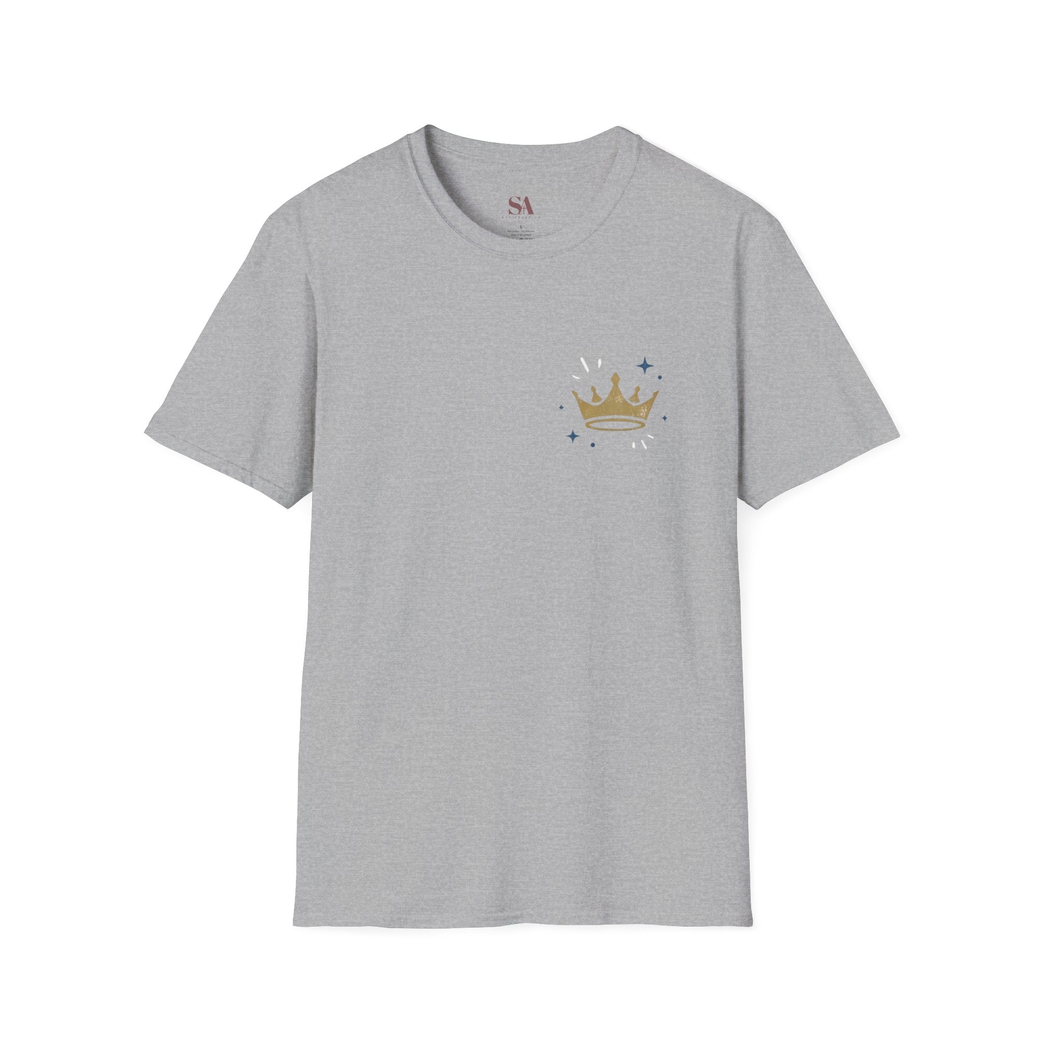 Gold Crown Pocket Tee — Minimal Royal Graphic T-Shirt