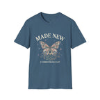 Made New Butterfly T-Shirt — 2 Corinthians 5:17 Christian Faith Tee
