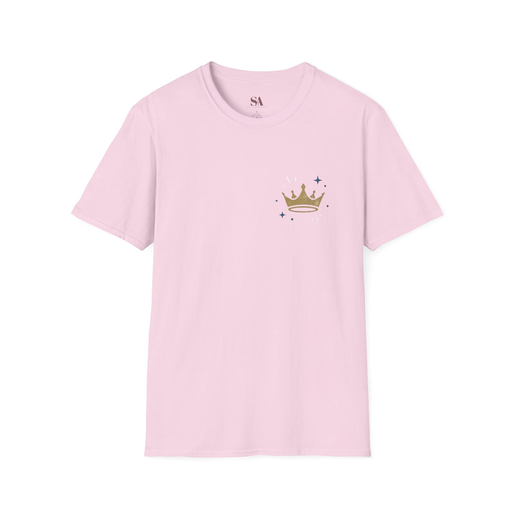 Gold Crown Pocket Tee — Minimal Royal Graphic T-Shirt