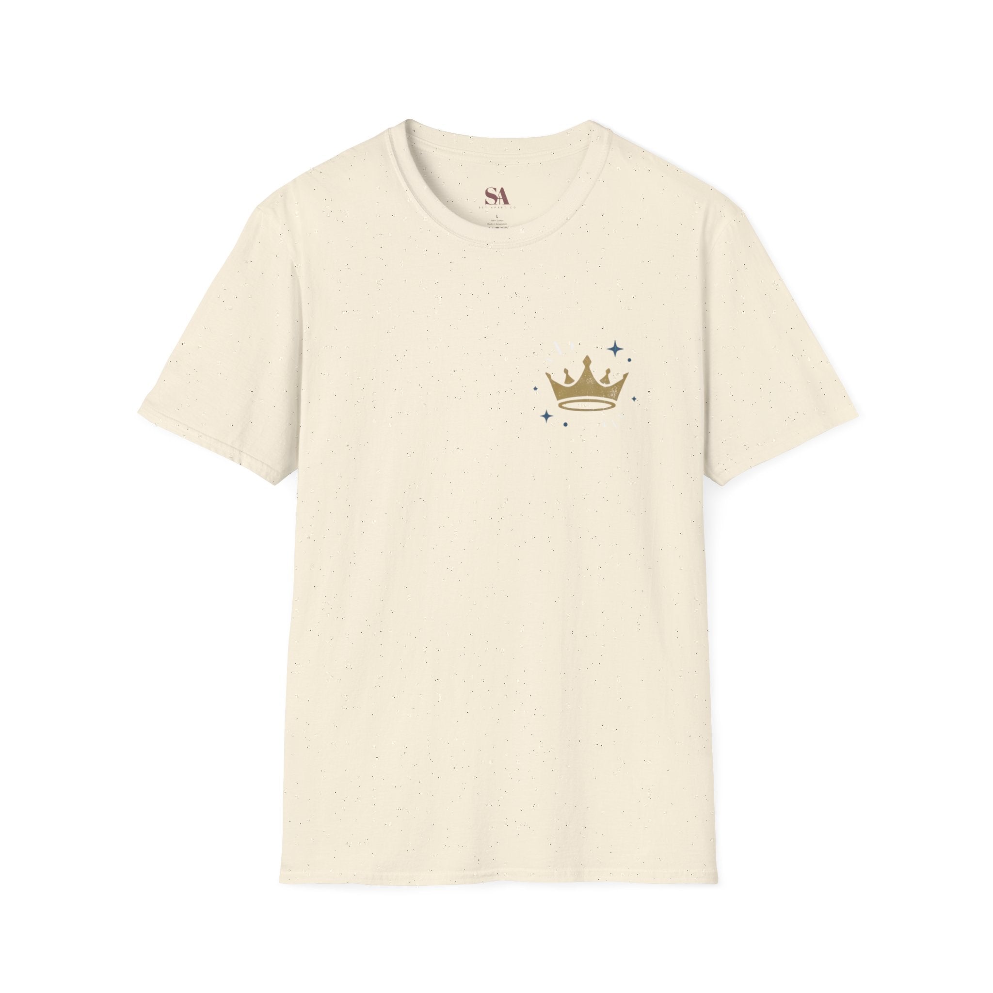 Gold Crown Pocket Tee — Minimal Royal Graphic T-Shirt
