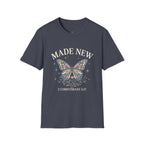 Made New Butterfly T-Shirt — 2 Corinthians 5:17 Christian Faith Tee