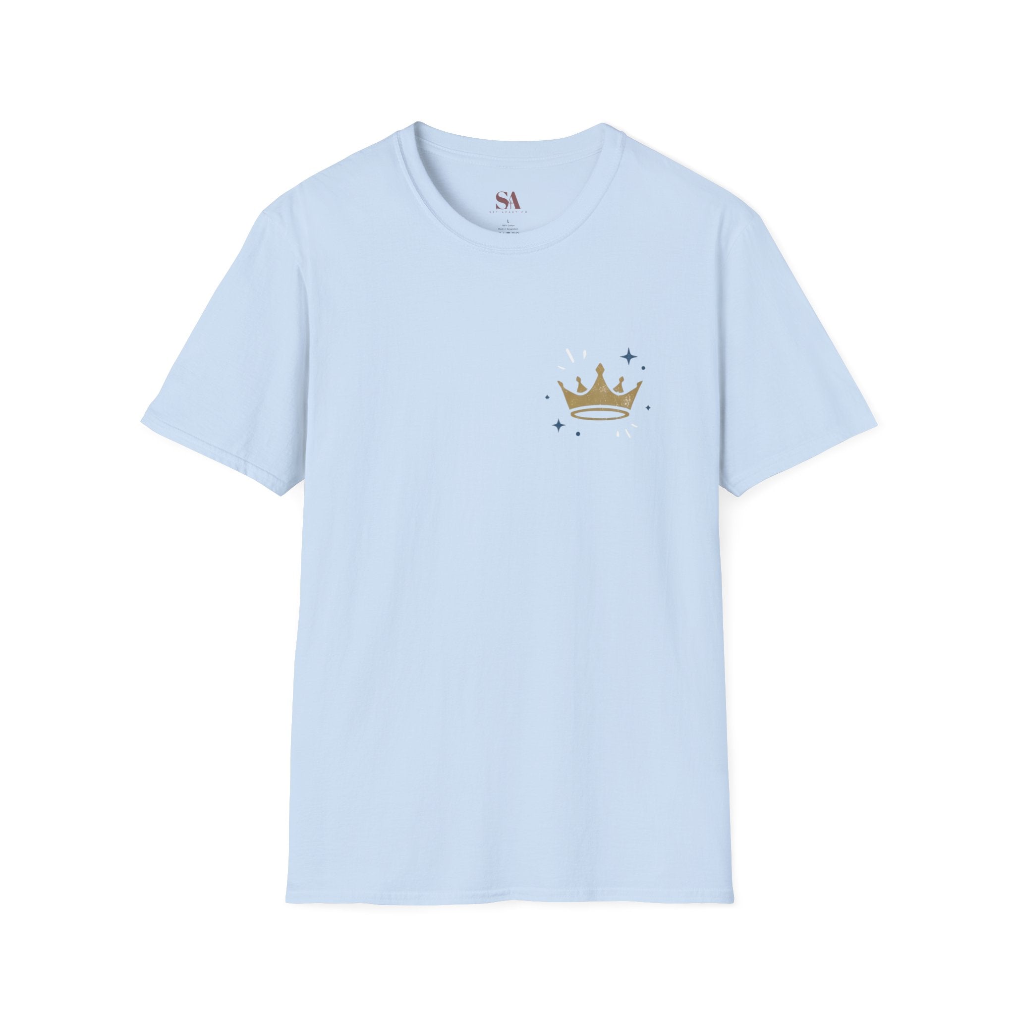 Gold Crown Pocket Tee — Minimal Royal Graphic T-Shirt