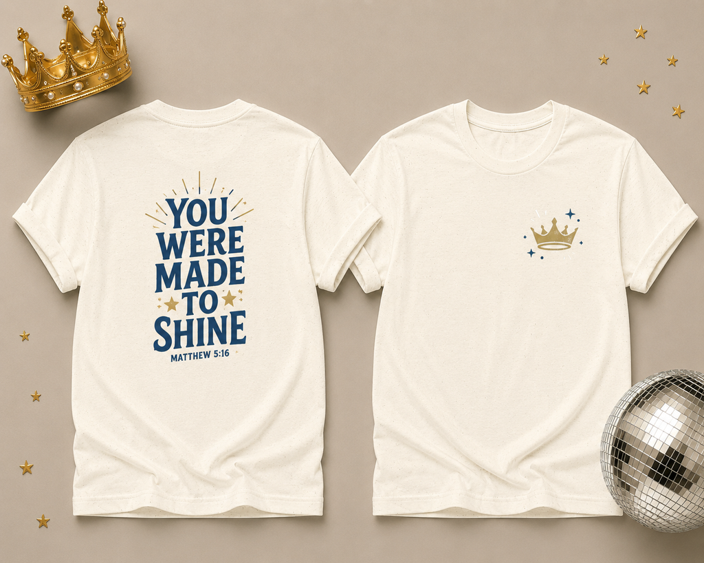Gold Crown Pocket Tee — Minimal Royal Graphic T-Shirt
