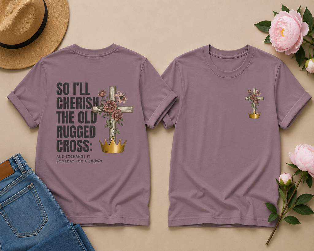 Old Rugged Crows T-Shirt — Floral Christian Faith Tee