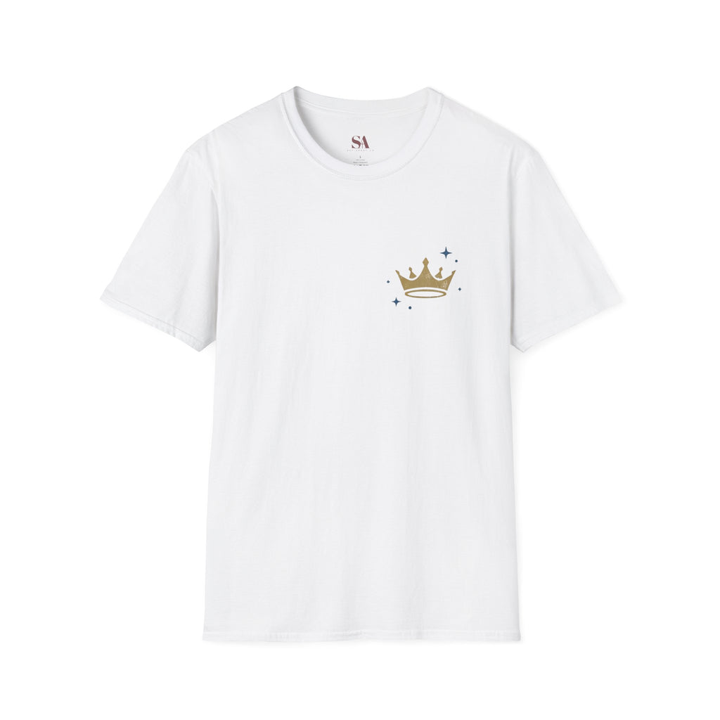 Gold Crown Pocket Tee — Minimal Royal Graphic T-Shirt