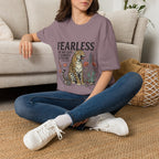 Fearless Leopard Christian T-Shirt — "Fearless for My God is Always With Me" (Isaiah 41:10)