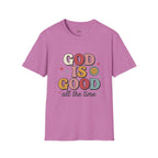 God Is Good T-Shirt — Retro Smile Faith Graphic Tee ("God Is Good All The Time")