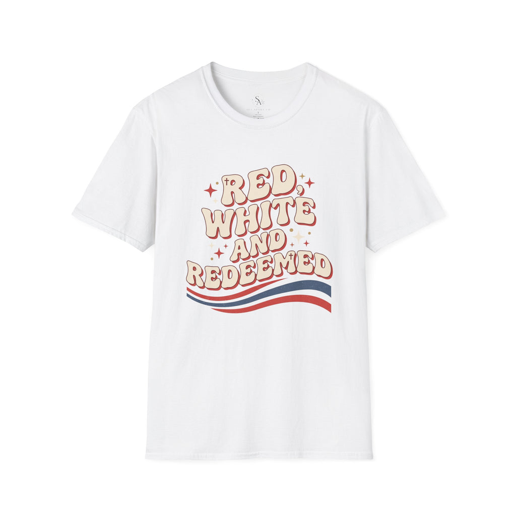 Patriotic "Red, White and Redeemed" T-Shirt