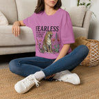 Fearless Leopard Christian T-Shirt — "Fearless for My God is Always With Me" (Isaiah 41:10)