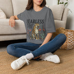 Fearless Leopard Christian T-Shirt — "Fearless for My God is Always With Me" (Isaiah 41:10)